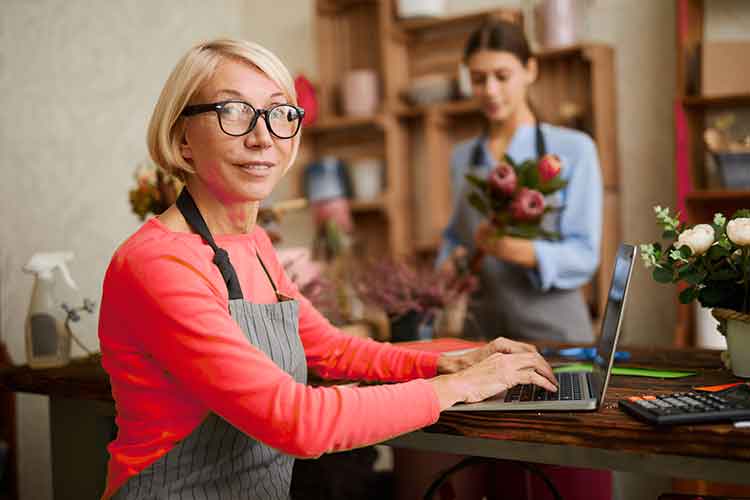 Business Owner Doing Books